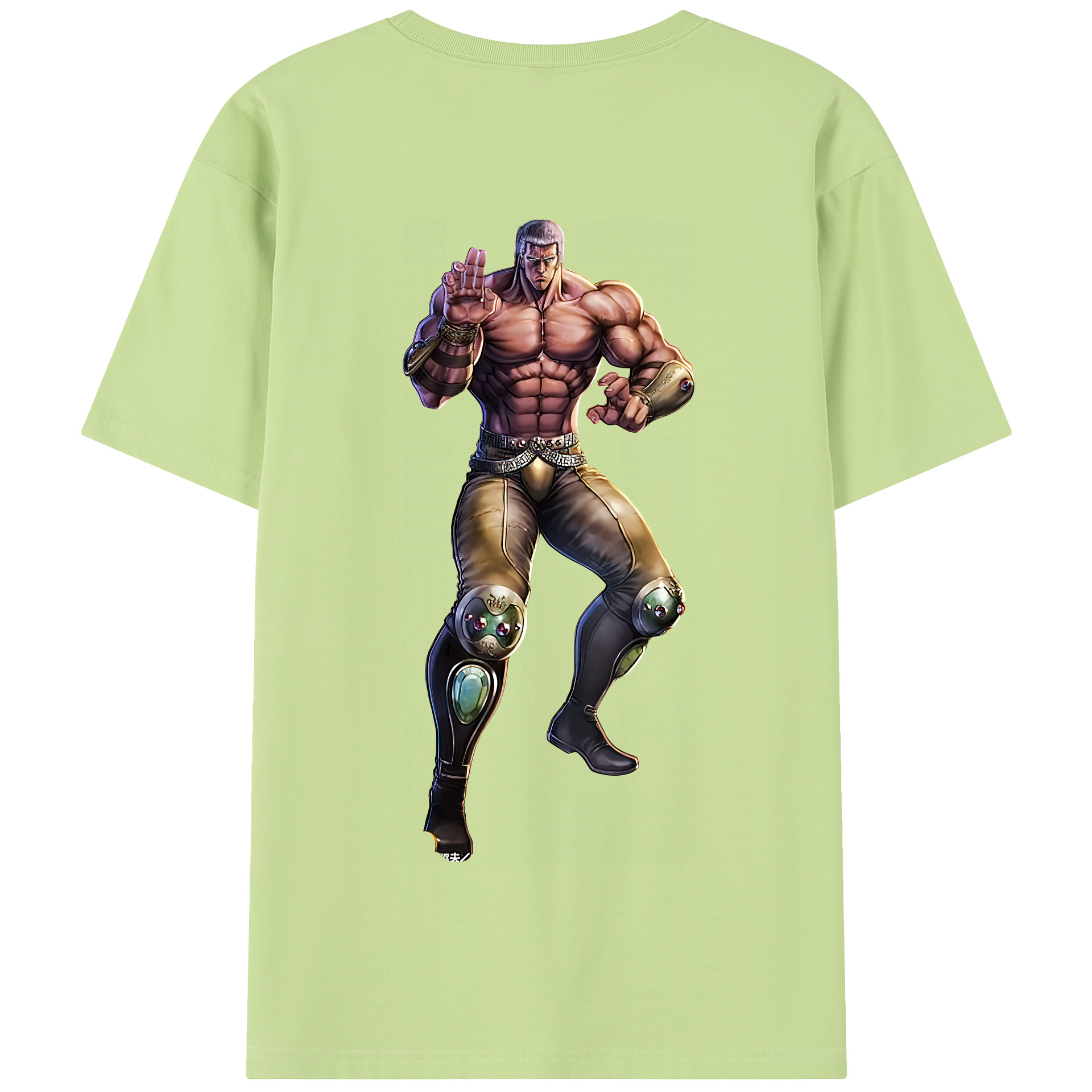 （画像用） 北斗の拳 Fist of the North Star 綿100％半袖Tシャツ（背面プリント）